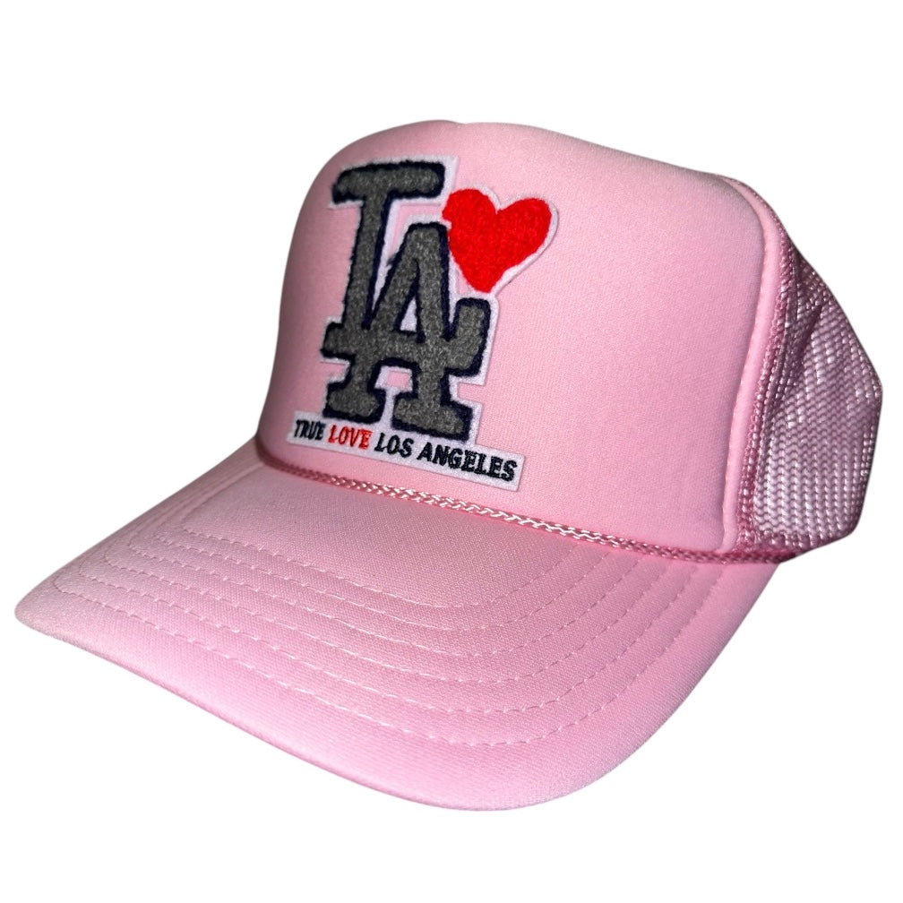 TRUE LOVE LOS ANGELES :: TRUCKER HATS FOR CA FIRE RELIEF :: Pink