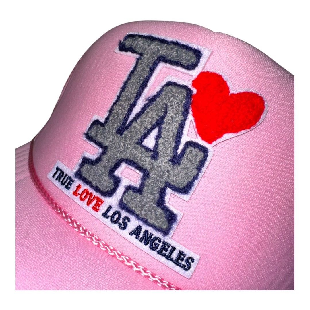TRUE LOVE LOS ANGELES :: TRUCKER HATS FOR CA FIRE RELIEF :: Pink