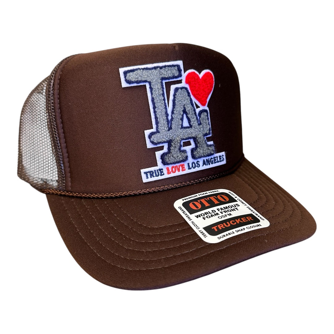 TRUE LOVE LOS ANGELES :: TRUCKER HATS FOR CA FIRE RELIEF :: Brown