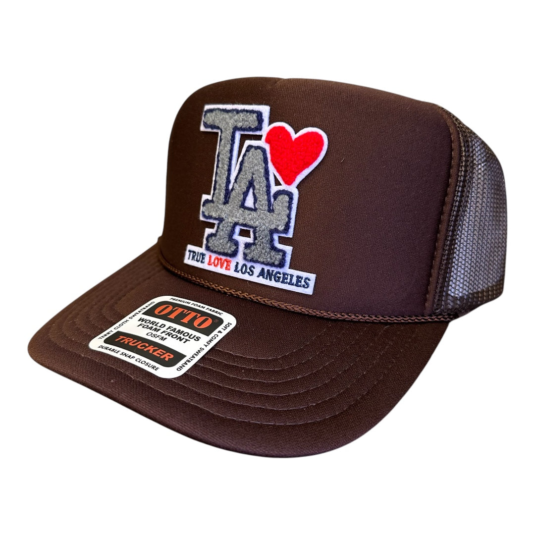 TRUE LOVE LOS ANGELES :: TRUCKER HATS FOR CA FIRE RELIEF :: Brown