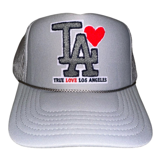 TRUE LOVE LOS ANGELES :: TRUCKER HATS FOR CA FIRE RELIEF :: Silver