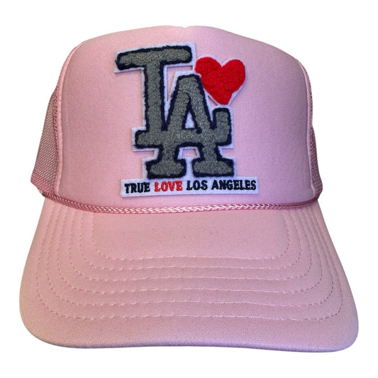 TRUE LOVE LOS ANGELES :: TRUCKER HATS FOR CA FIRE RELIEF :: Pink