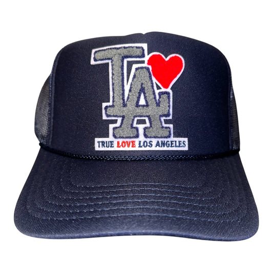 TRUE LOVE LOS ANGELES :: TRUCKER HATS FOR CA FIRE RELIEF :: Navy