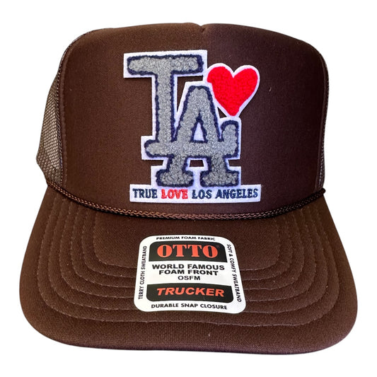 TRUE LOVE LOS ANGELES :: TRUCKER HATS FOR CA FIRE RELIEF :: Brown
